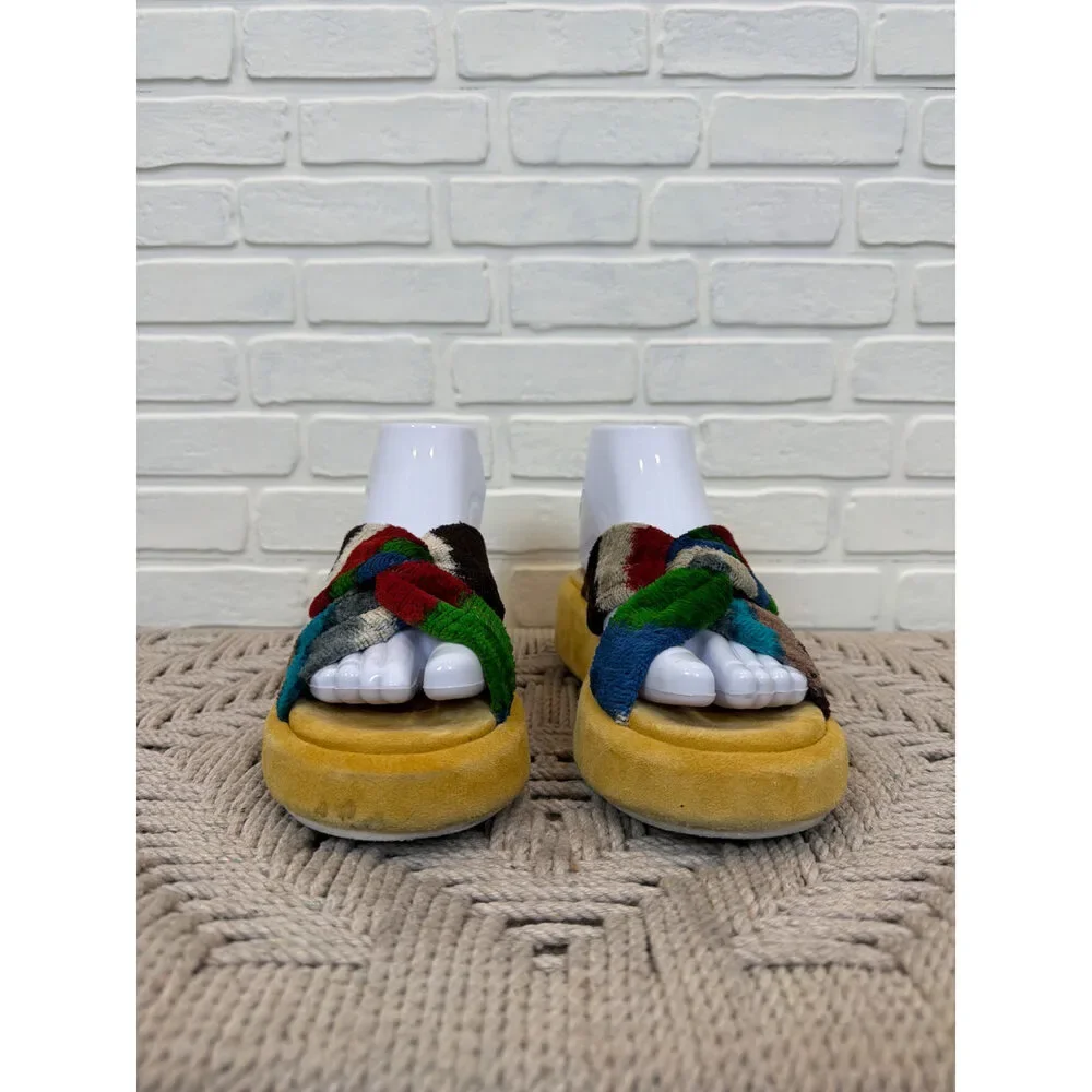 Vikavi Milano Crossover Platform Slide Sandals Multi Velvet EU 36